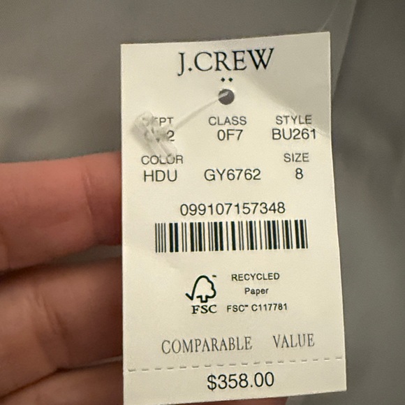 NWT J Crew Factory Light Gray City Coat Size 8 - Picture 9 of 10